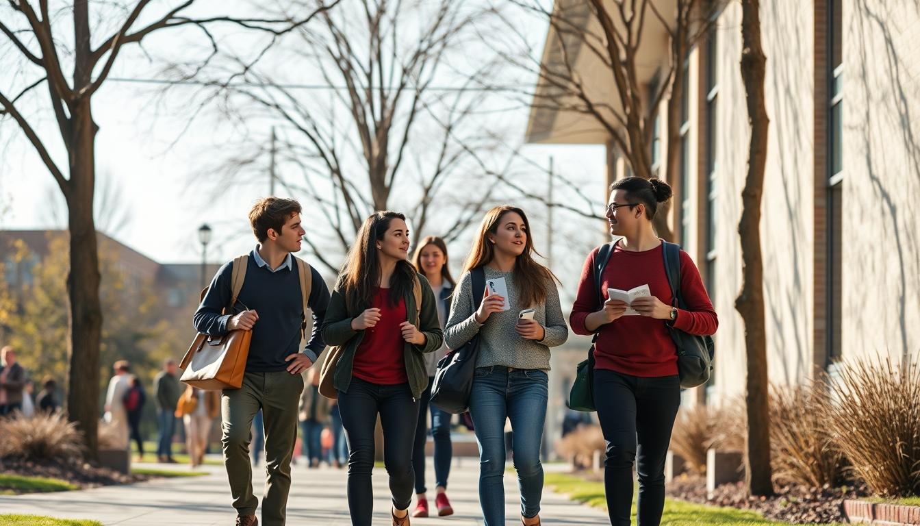 Students collaborating in study space